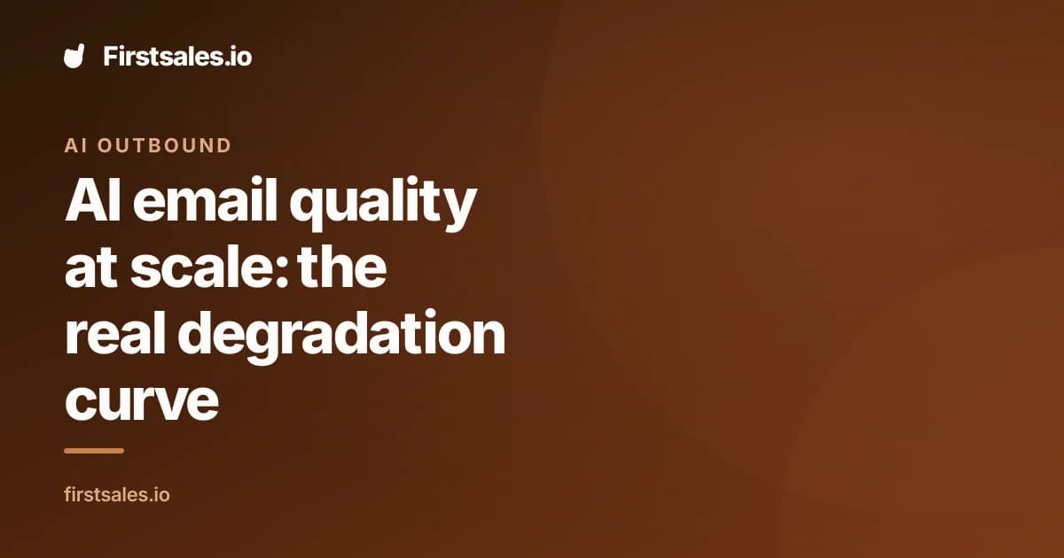 AI email quality at scale: the real degradation curve