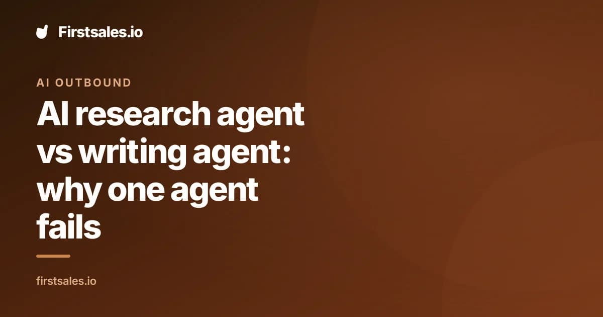 AI research agent vs writing agent: why one agent fails