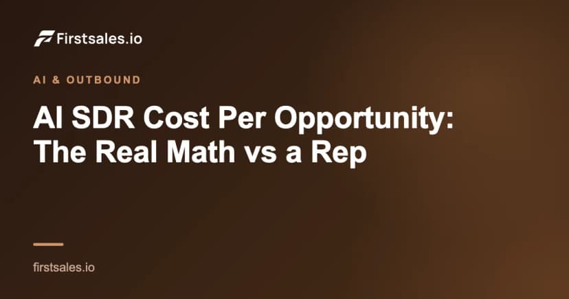 AI SDR Cost Per Opportunity: The Real Math vs a Rep