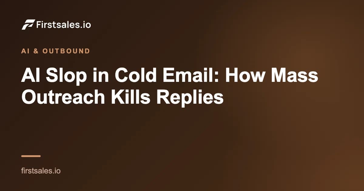 AI Slop in Cold Email: How Mass Outreach Kills Replies