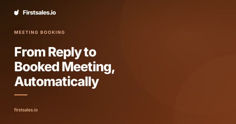 Automated meeting booking: from reply to booked call