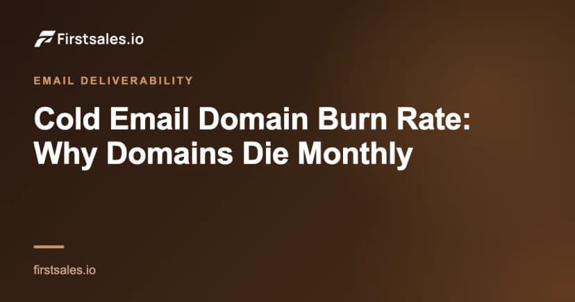 Cold Email Domain Burn Rate: Why Domains Die Monthly