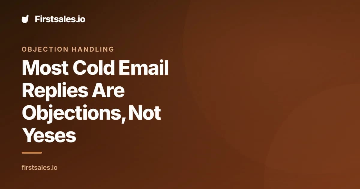 Cold email objection handling: copyable reply templates