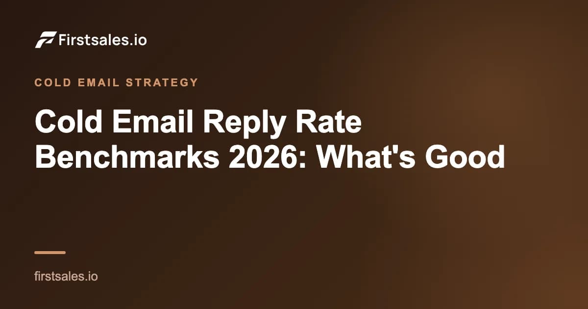 Cold Email Reply Rate Benchmarks 2026: What's Good