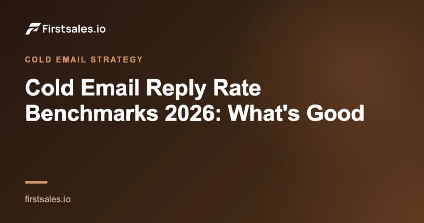 Cold Email Reply Rate Benchmarks 2026: What's Good