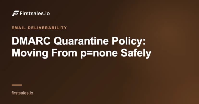 DMARC Quarantine Policy: Moving From p=none Safely