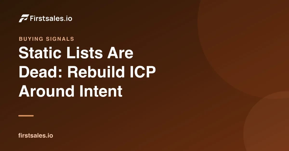 Static Lists Are Dead: Rebuild ICP Around Intent