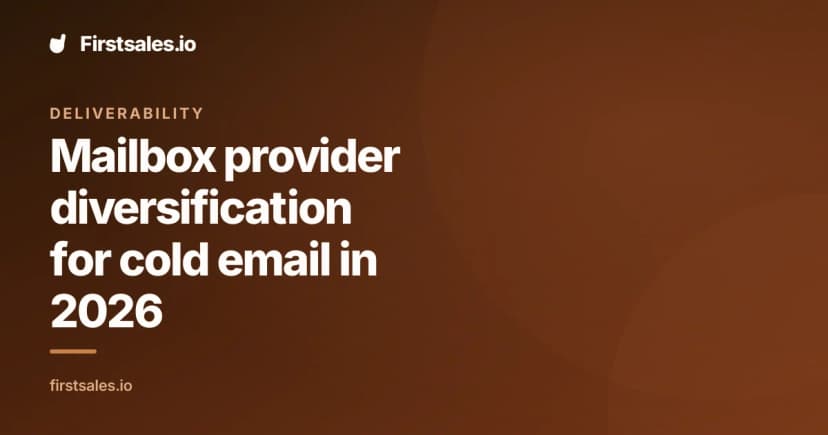 Mailbox provider diversification for cold email in 2026