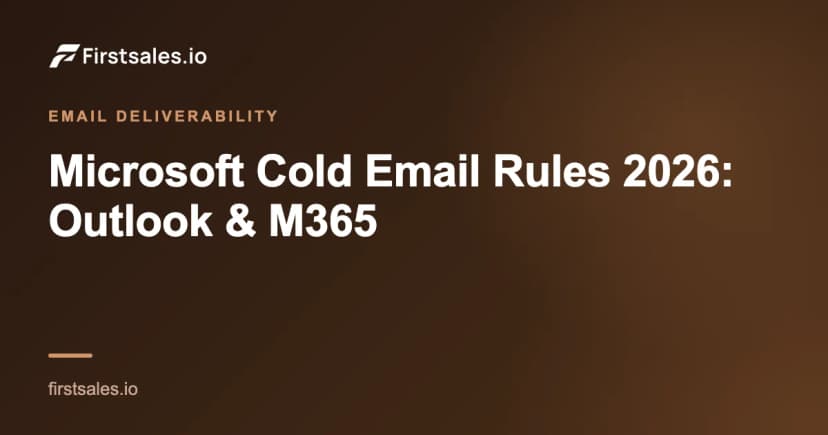 Microsoft Cold Email Rules 2026: Outlook & M365