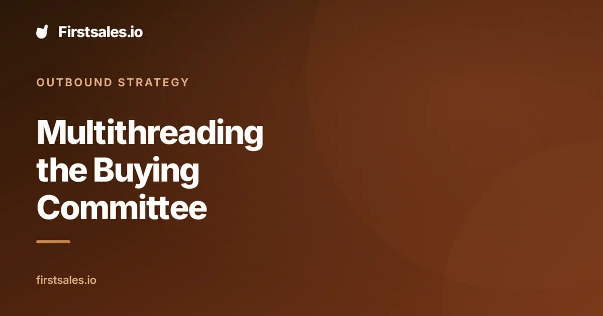 Multithreading sales: win the buying committee