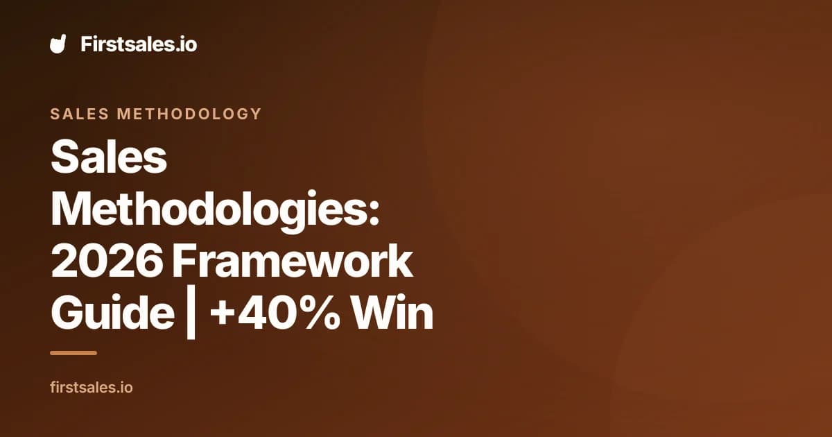 Sales Methodologies: 2026 Framework Guide | +40% Win