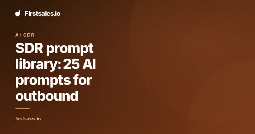 SDR prompt library: 25 AI prompts for outbound