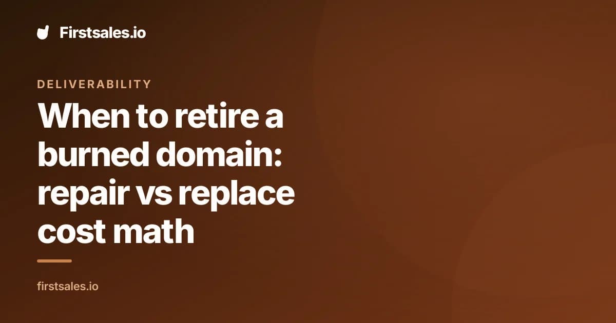 When to retire a burned domain: repair vs replace cost math