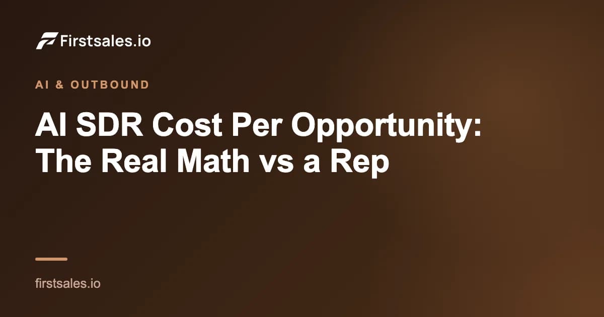 AI SDR Cost Per Opportunity: The Real Math vs a Rep