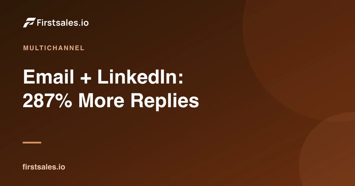 Email + LinkedIn: 287% More Replies