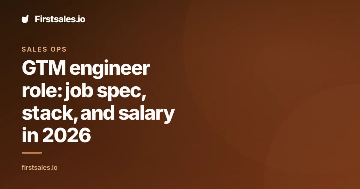 GTM engineer role: job spec, stack, and salary in 2026