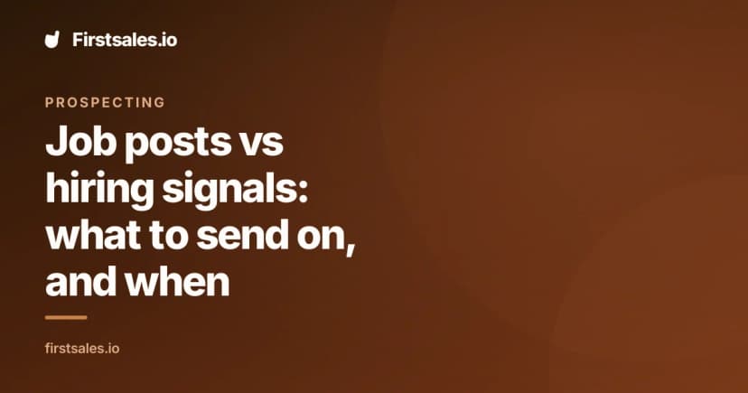 Job posts vs hiring signals: what to send on, and when
