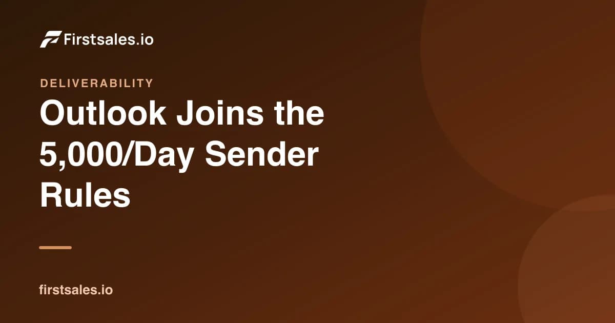 Outlook Joins the 5,000/Day Sender Rules