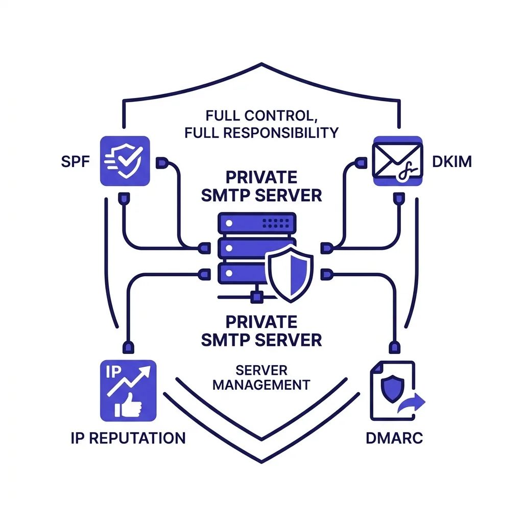 Private SMTP: full control, full responsibility