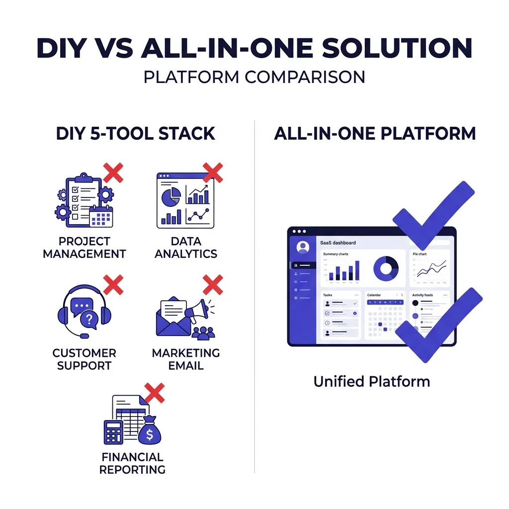 Comparing DIY stack vs an all-in-one platform