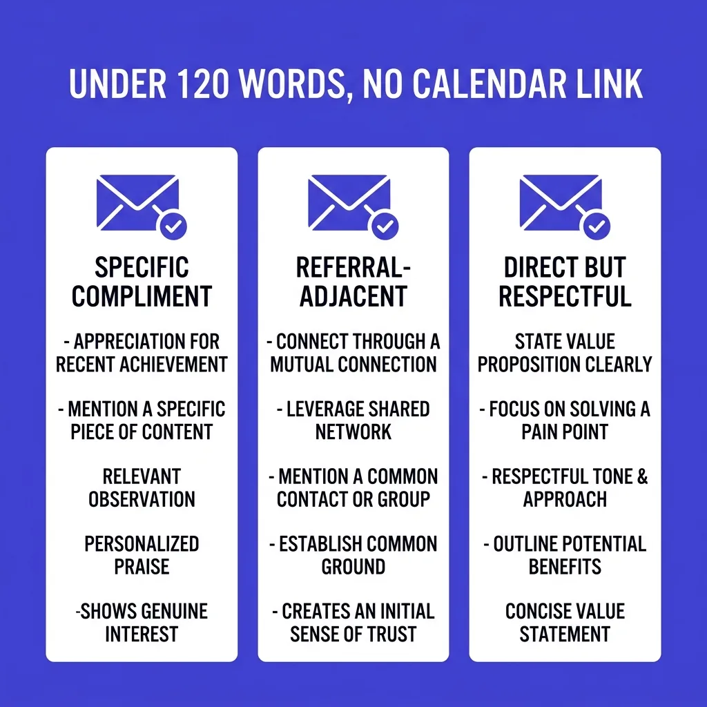 Sample first-touch email structures