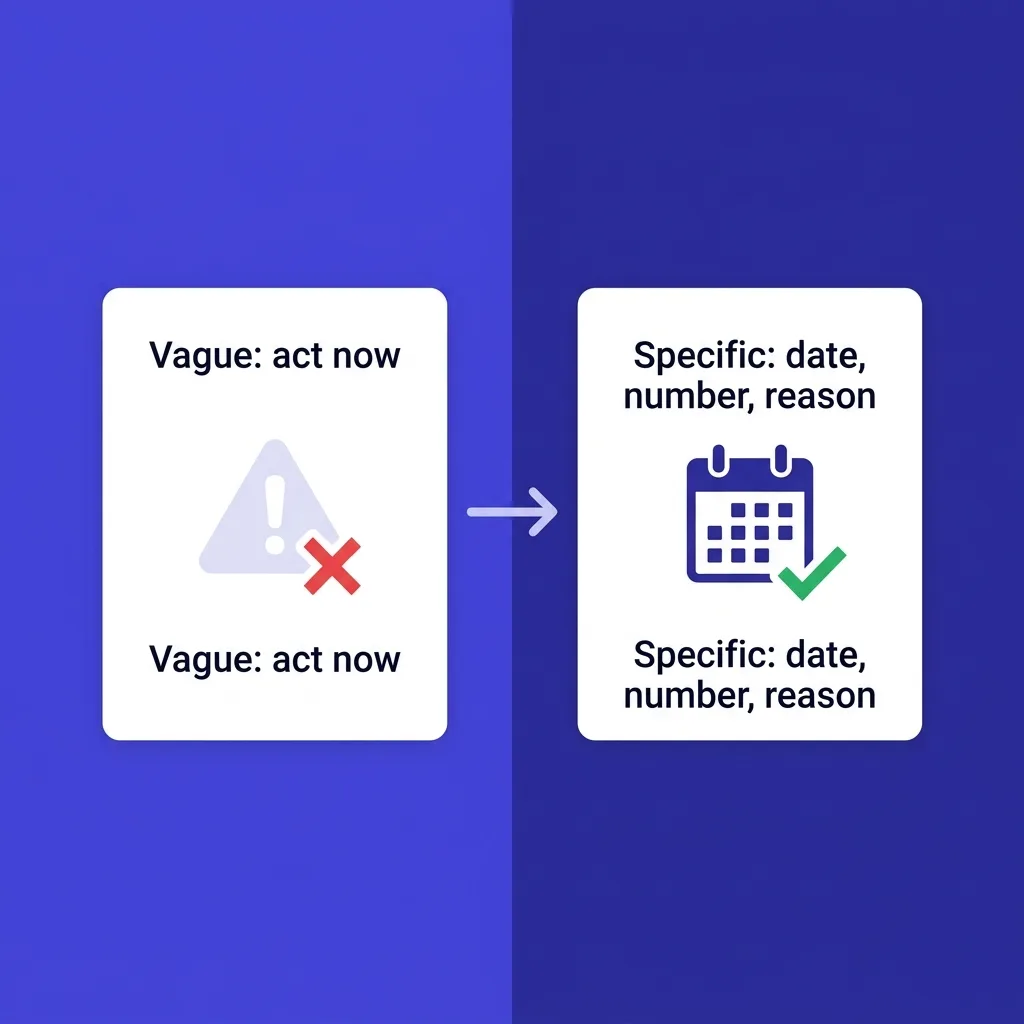 Writing urgency into cold email without sounding fake