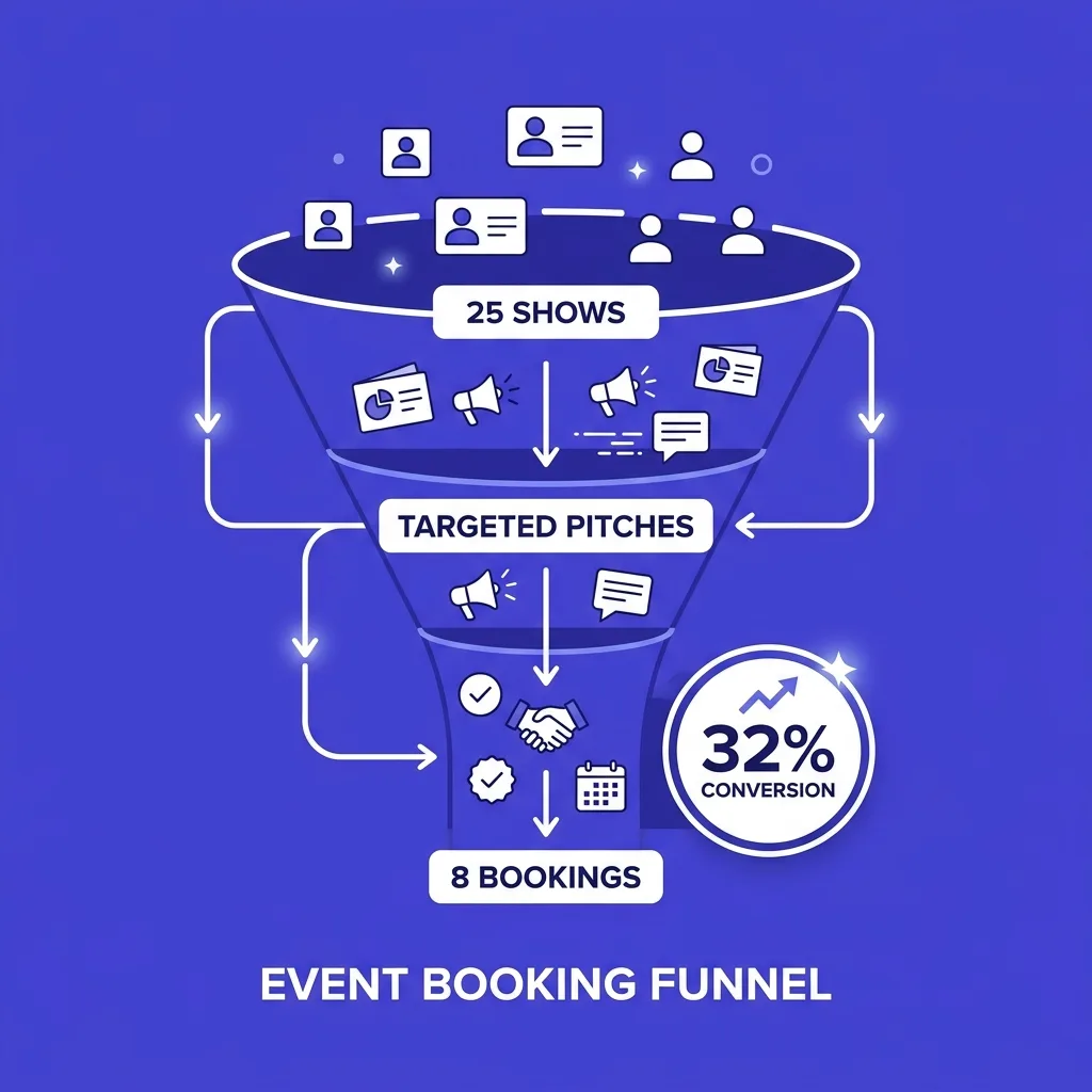 Case pattern: how a niche B2B founder booked eight shows in a quarter