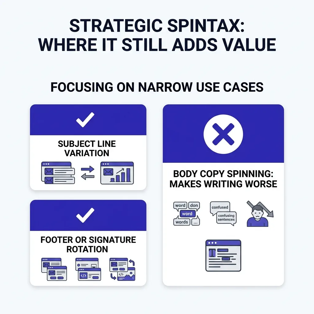 Where spintax still has a narrow use