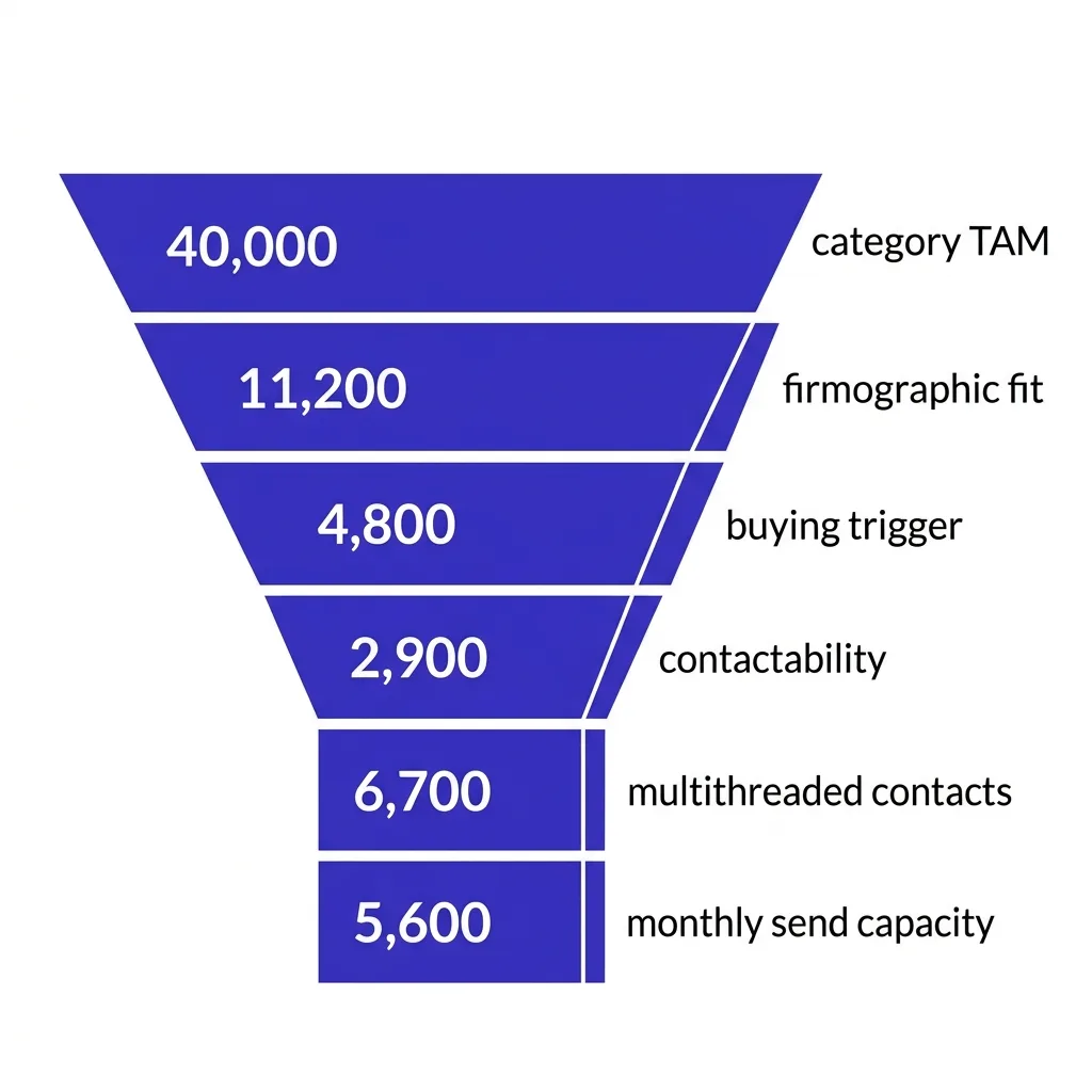 A worked example: from 40,000 to a real quarterly number