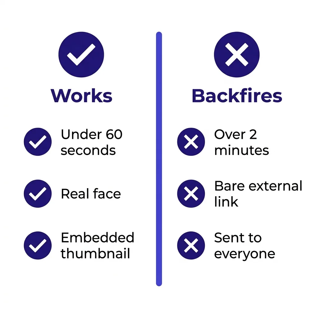 A ✓/✗ breakdown of what actually moves reply rates