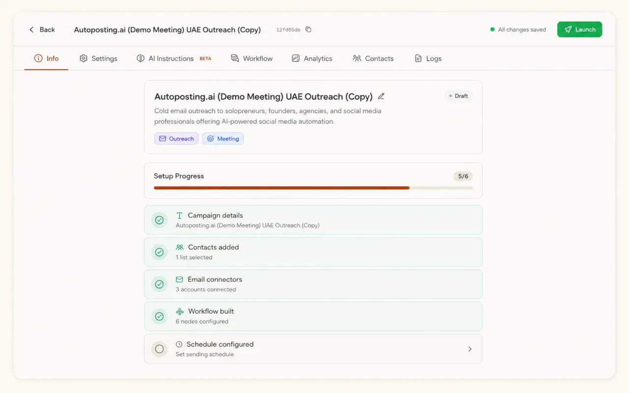 Launching cold email campaigns across multiple mailboxes in FirstSales