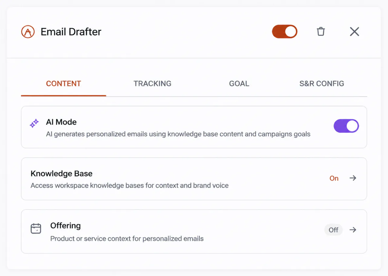 FirstSales AI writing each personalized step of an email sequence