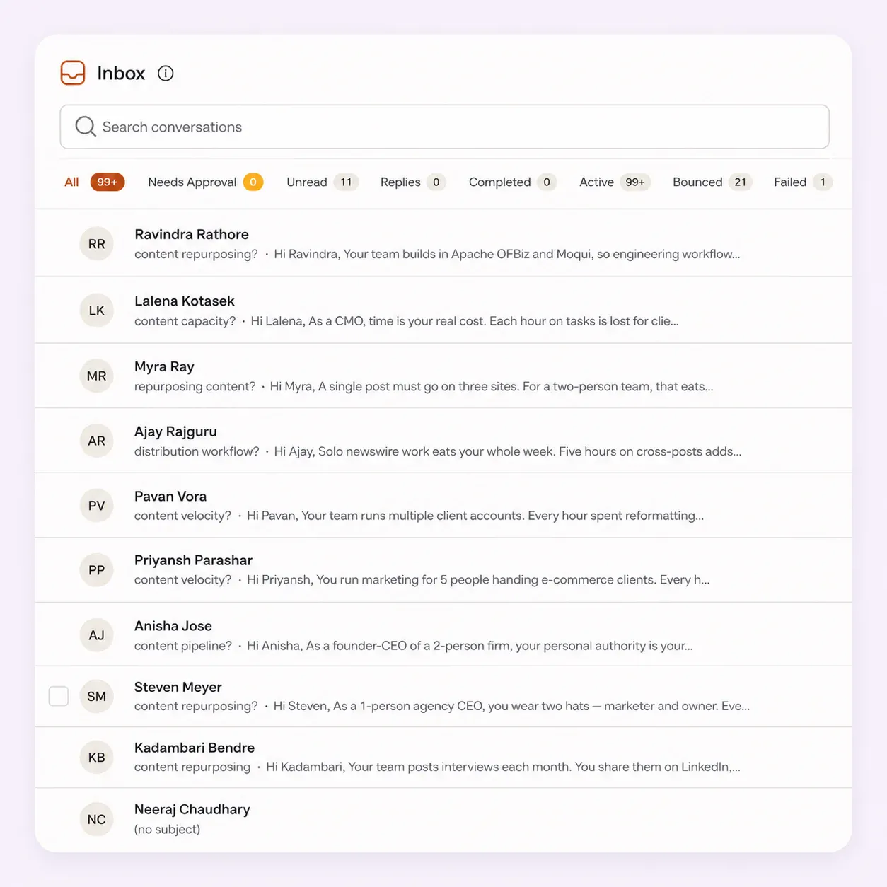 FirstSales deliverability dashboard for a SaaS sending domain