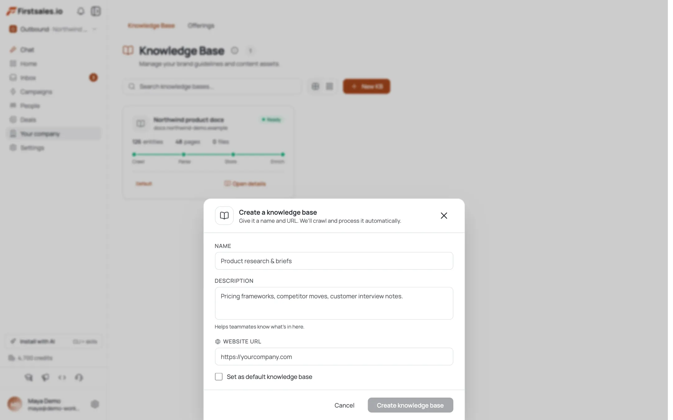 Set the campaign goal and describe the audit offer