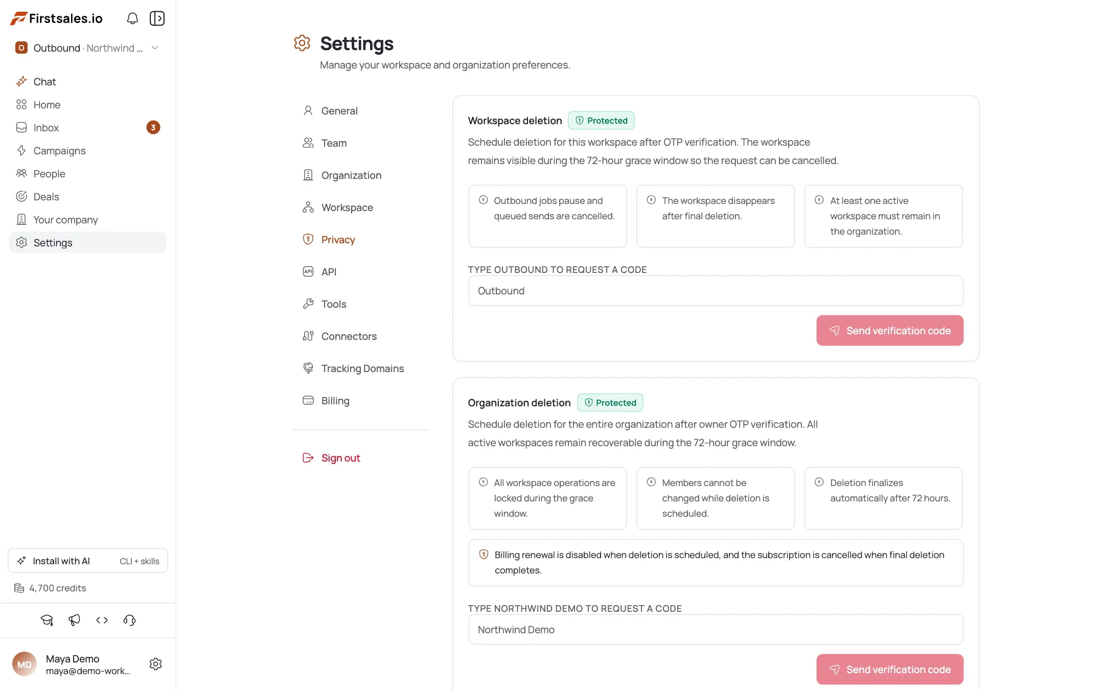 Open Settings → Privacy