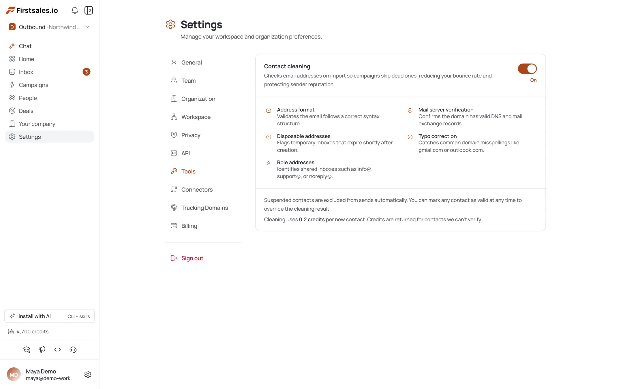 Open Connectors → Notifications