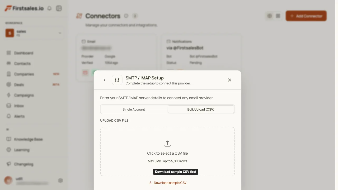 Upload the file