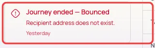 Den Journey-Footer prüfen