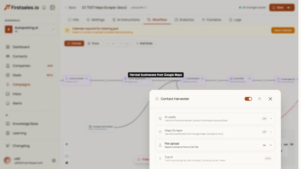 Open the Contact Harvester and pick Maps Scraper