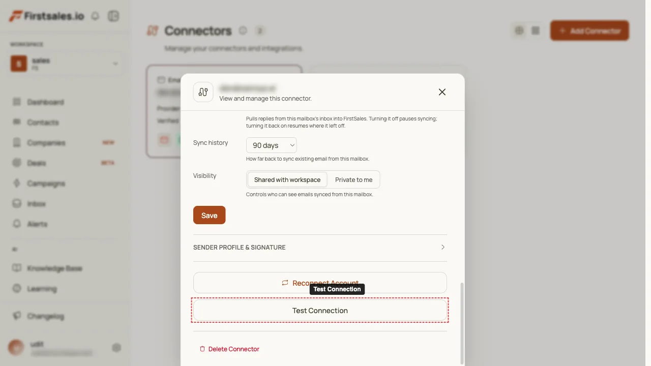 Or run Test Connection