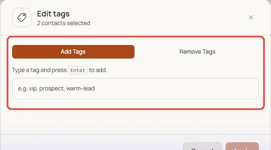 Bulk-add tags
